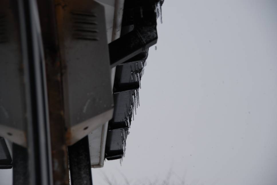 Icicles on the guttering