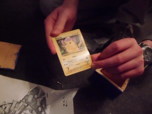 A Pokémon card showing "Pikachu"