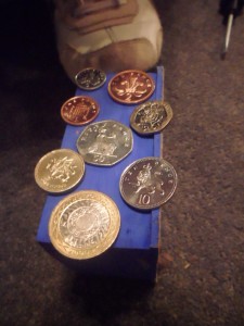 The tail side of the coins
