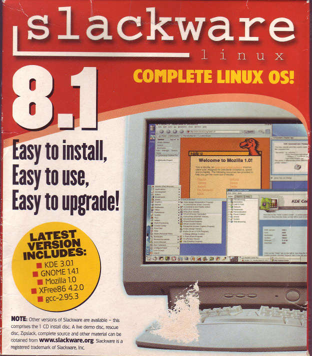 Front of the Slackware box
