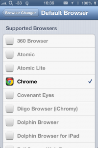 Google Chrome is my default browser.