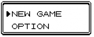 The menu of Pokemon Gold minus the Continue option