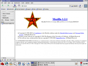 Mozilla 1.2.1 on Red Hat 9